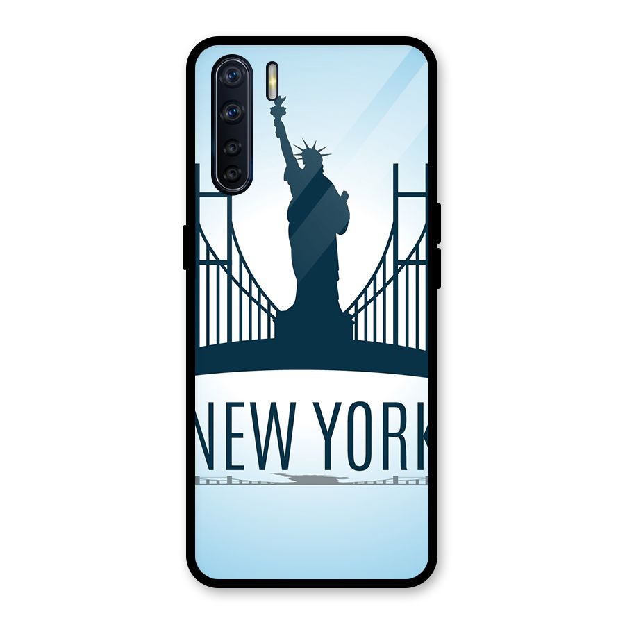 New York Skyline Glass Back Case for Oppo F15