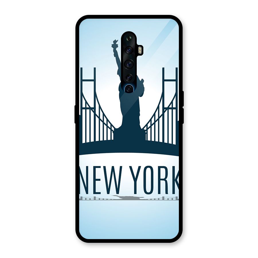 New York Skyline Glass Back Case for Oppo Reno2 Z