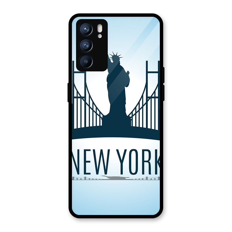 New York Skyline Glass Back Case for Oppo Reno6 5G