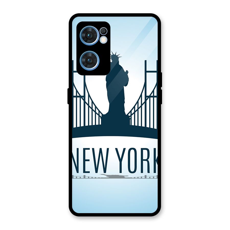 New York Skyline Glass Back Case for Oppo Reno7 5G