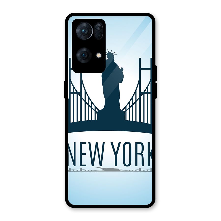 New York Skyline Glass Back Case for Oppo Reno7 Pro 5G