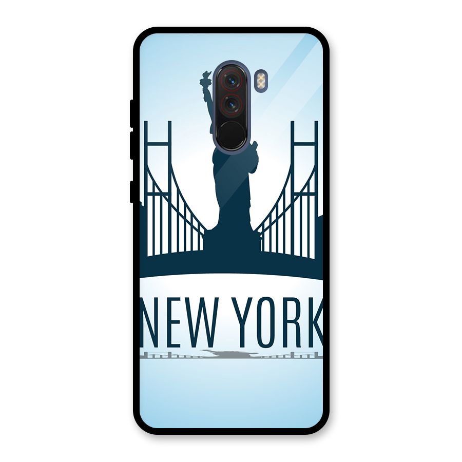 New York Skyline Glass Back Case for Poco F1