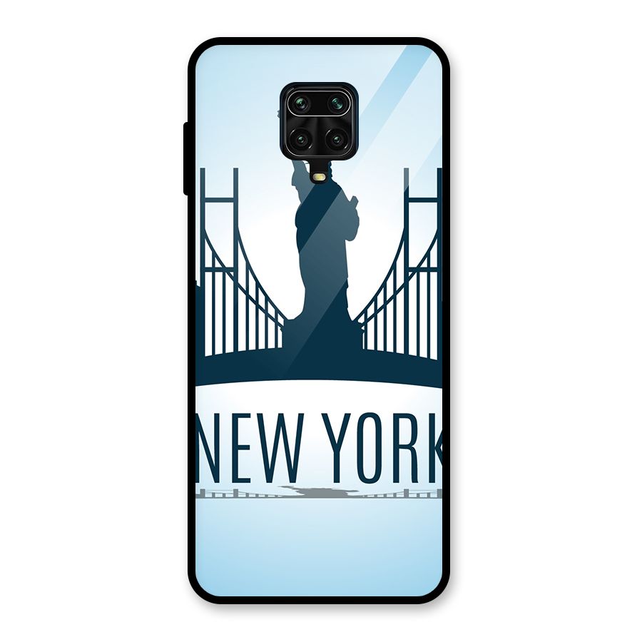 New York Skyline Glass Back Case for Poco M2 Pro