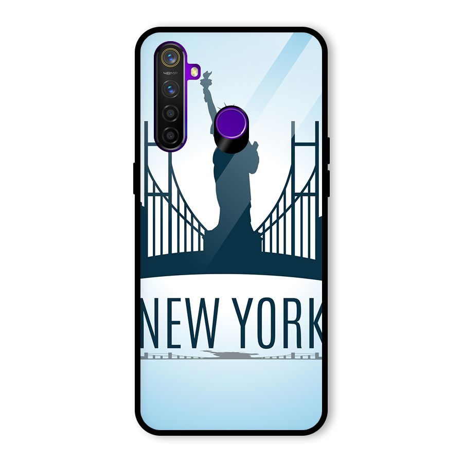 New York Skyline Glass Back Case for Realme 5 Pro