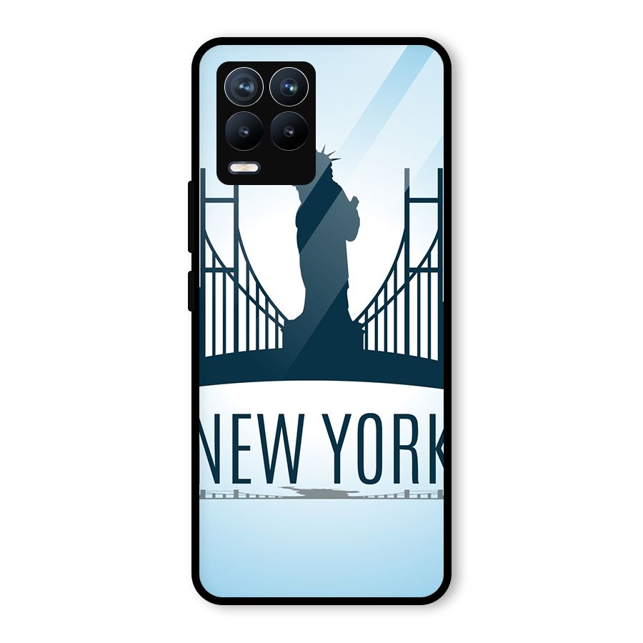 New York Skyline Glass Back Case for Realme 8 Pro