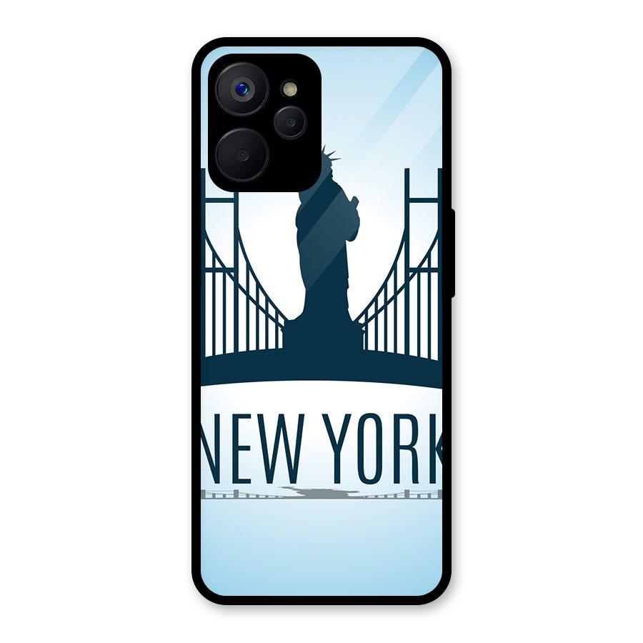 New York Skyline Glass Back Case for Realme 9i 5G
