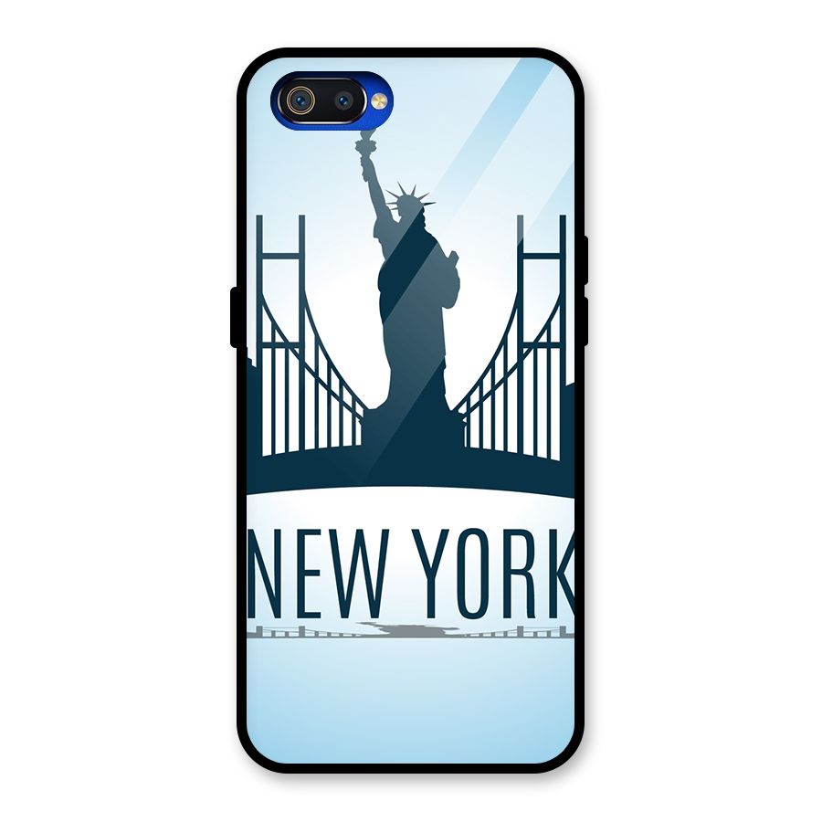 New York Skyline Glass Back Case for Realme C2