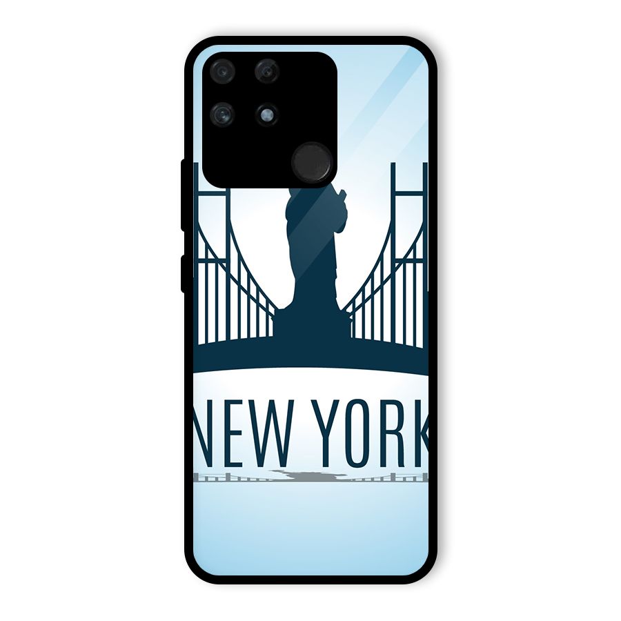 New York Skyline Glass Back Case for Realme Narzo 50A