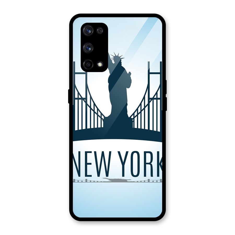 New York Skyline Glass Back Case for Realme X7 Pro