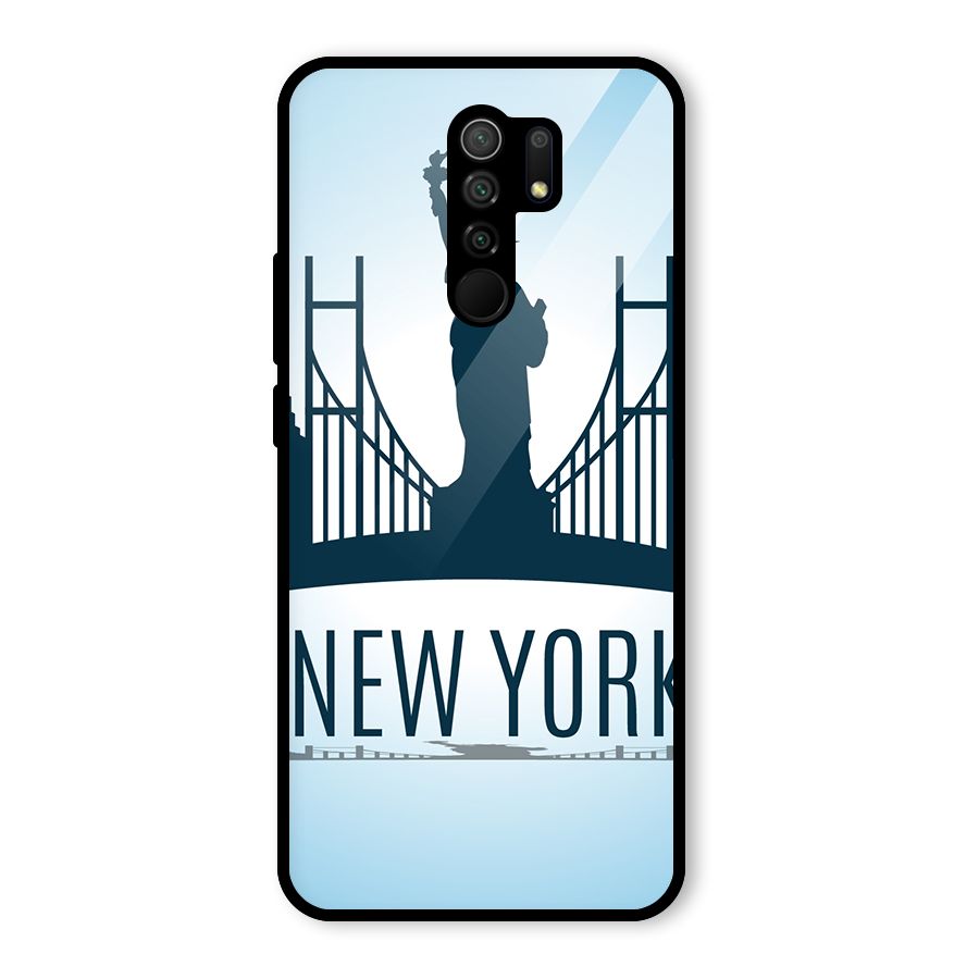New York Skyline Glass Back Case for Redmi 9 Prime
