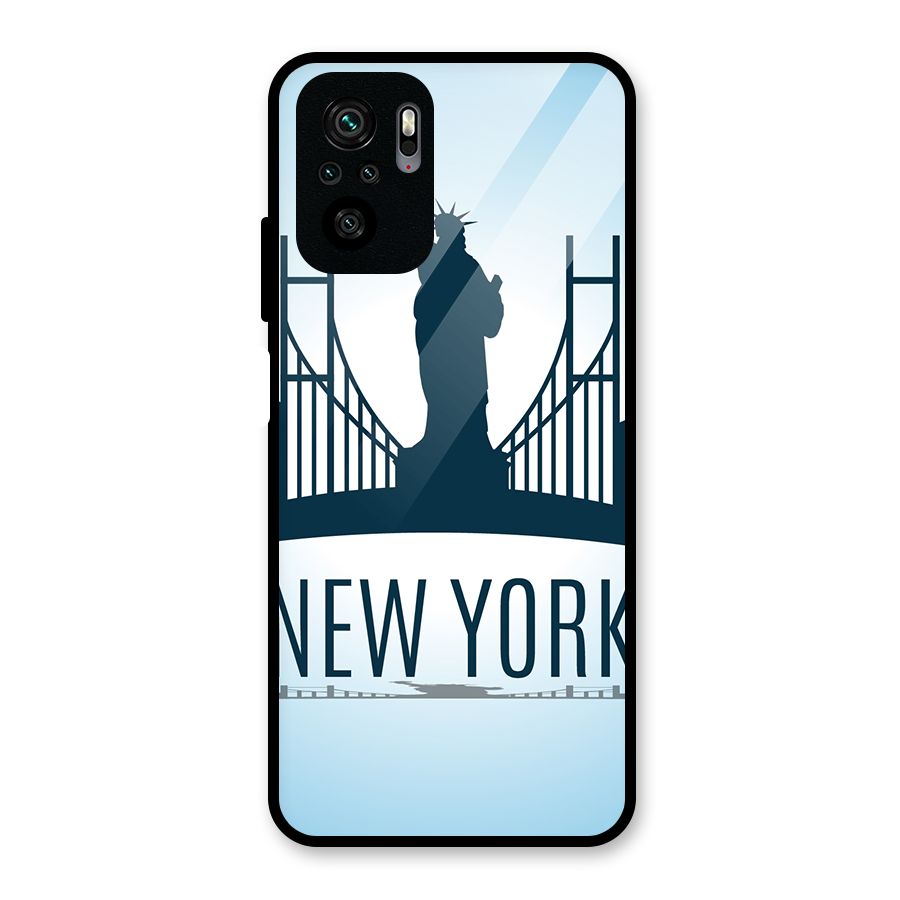 New York Skyline Glass Back Case for Redmi Note 10S