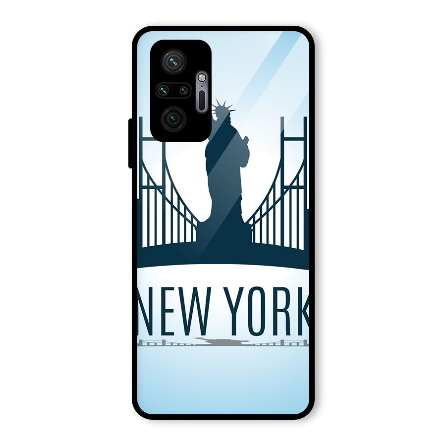 New York Skyline Glass Back Case for Redmi Note 10 Pro