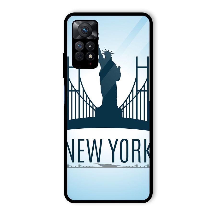 New York Skyline Glass Back Case for Redmi Note 11 Pro Plus 5G