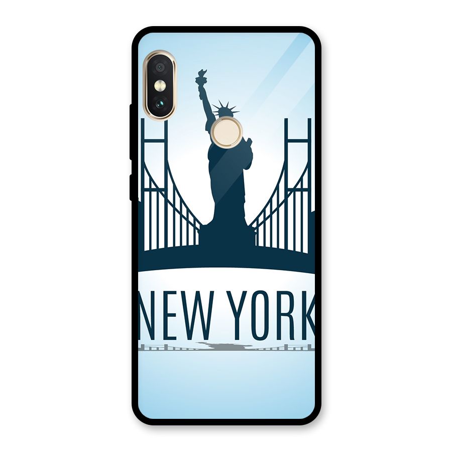 New York Skyline Glass Back Case for Redmi Note 5 Pro