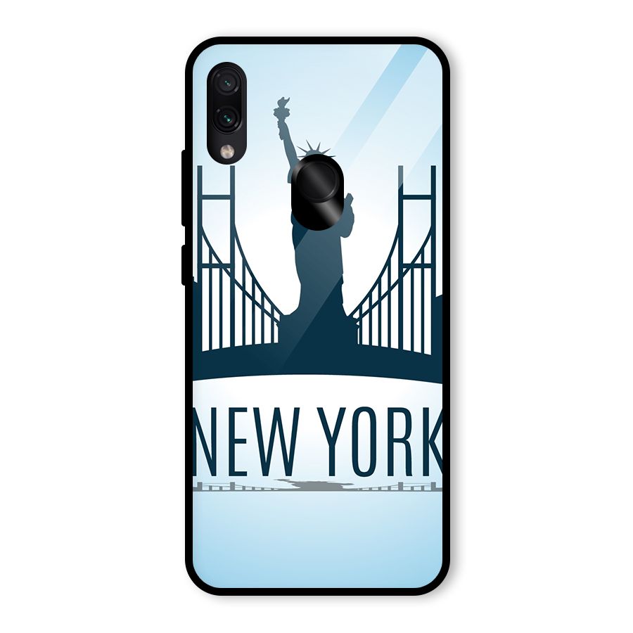 New York Skyline Glass Back Case for Redmi Note 7