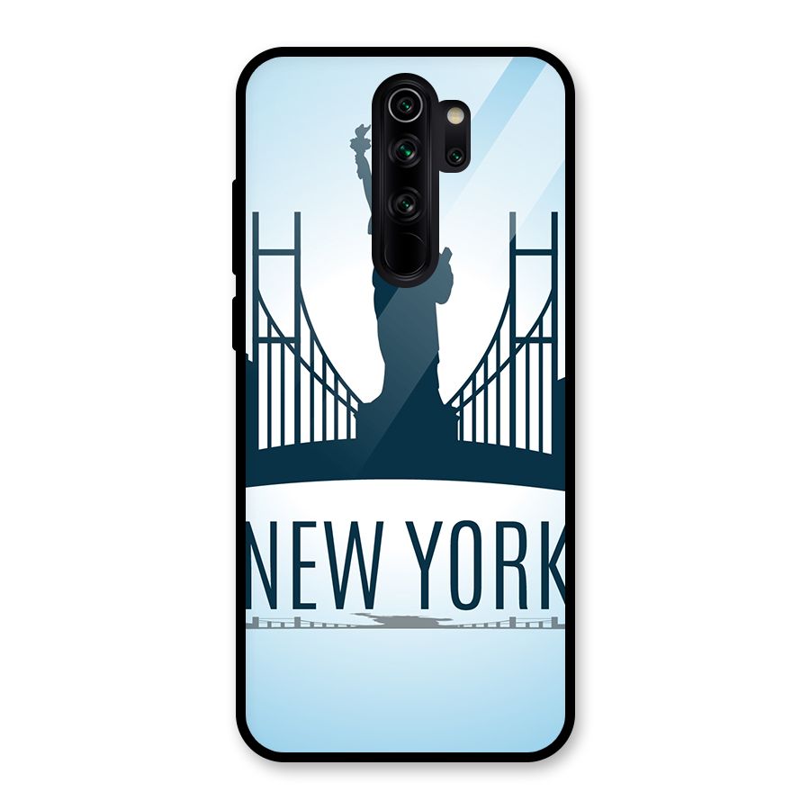 New York Skyline Glass Back Case for Redmi Note 8 Pro