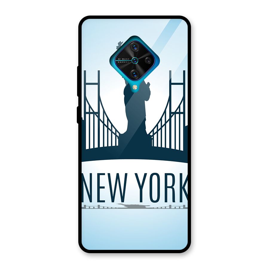 New York Skyline Glass Back Case for Vivo S1 Pro