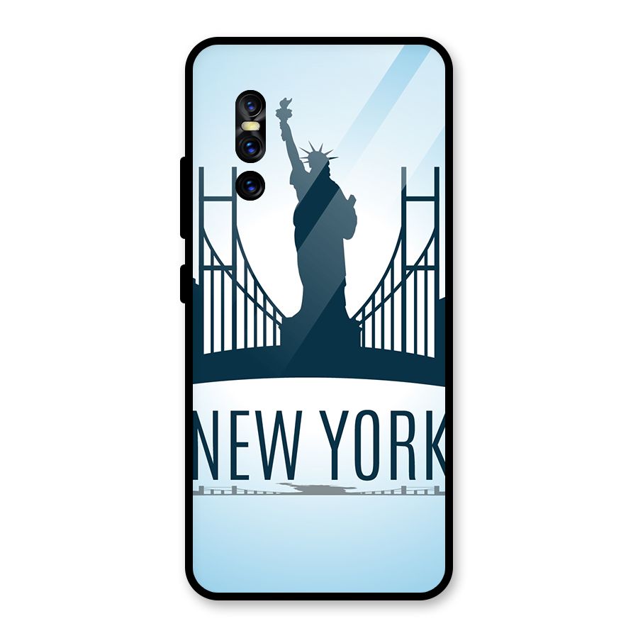 New York Skyline Glass Back Case for Vivo V15 Pro
