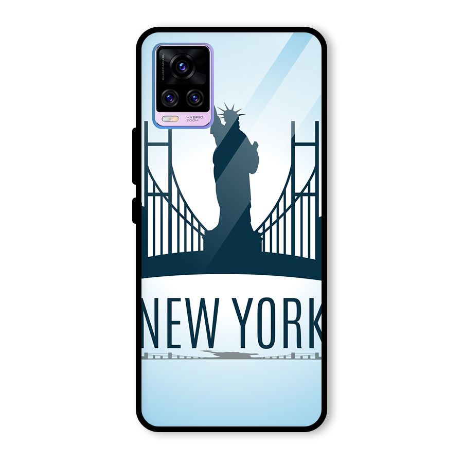 New York Skyline Glass Back Case for Vivo V20 Pro