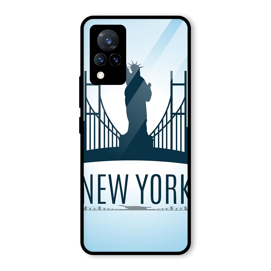 New York Skyline Glass Back Case for Vivo V21 5G
