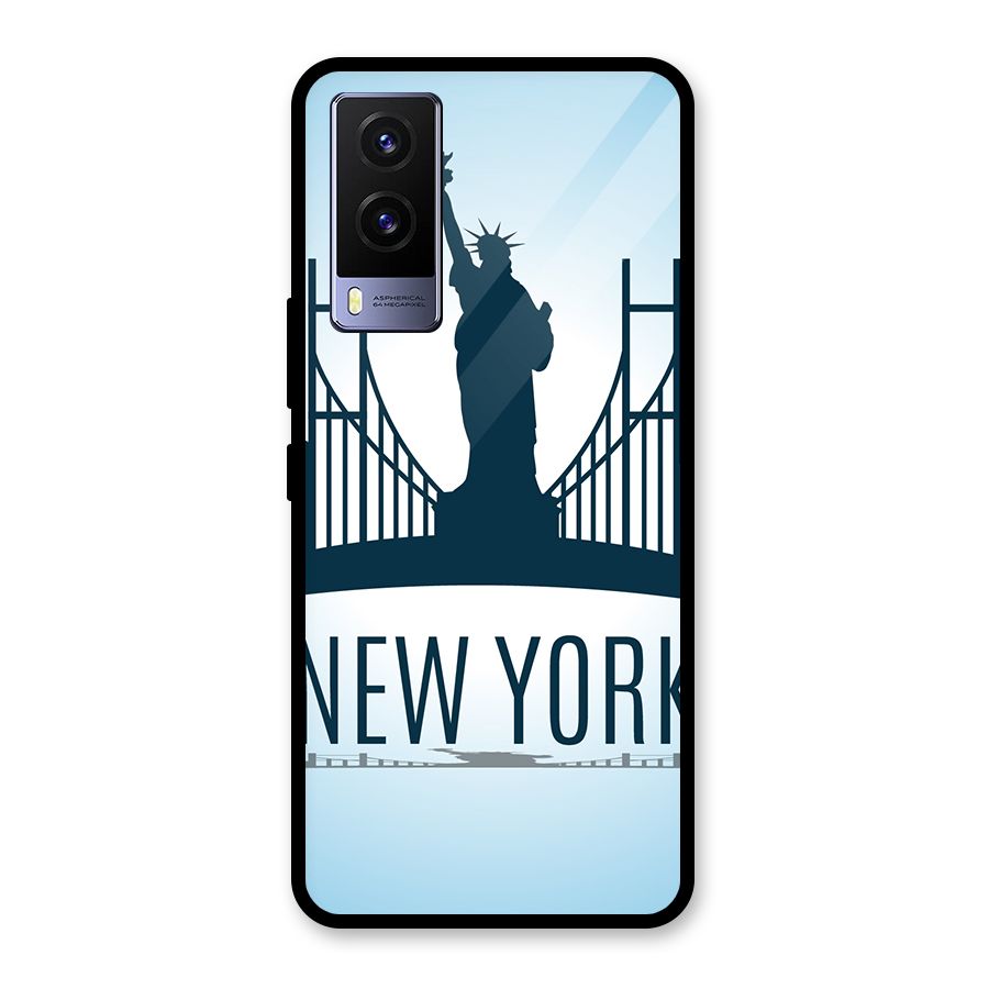 New York Skyline Glass Back Case for Vivo V21e 5G