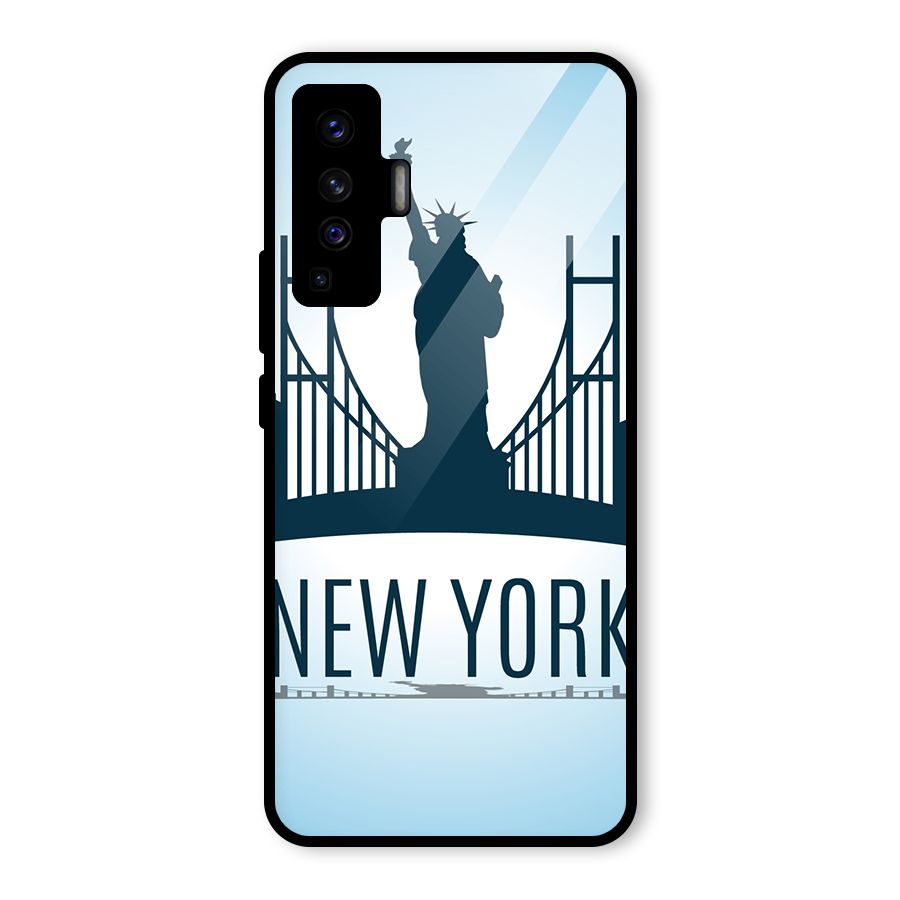 New York Skyline Glass Back Case for Vivo X50