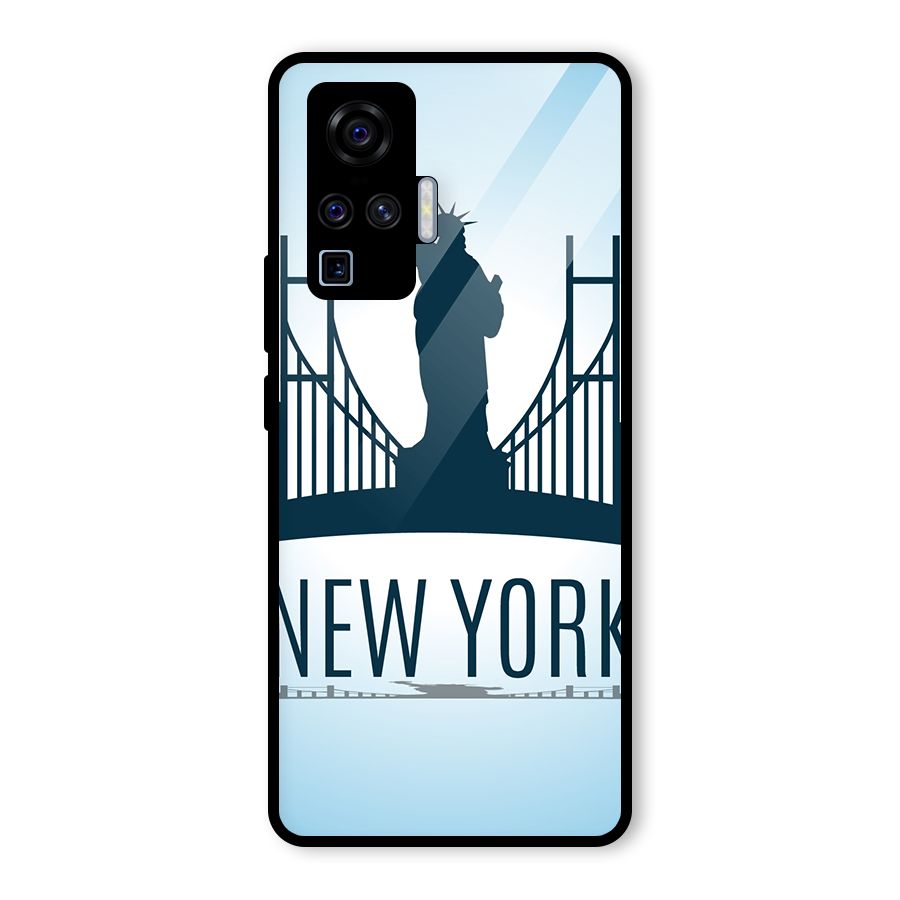 New York Skyline Glass Back Case for Vivo X50 Pro