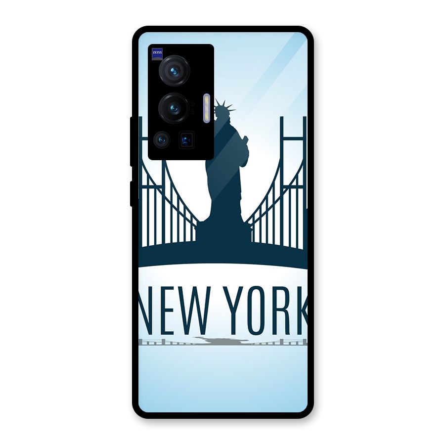 New York Skyline Glass Back Case for Vivo X70 Pro