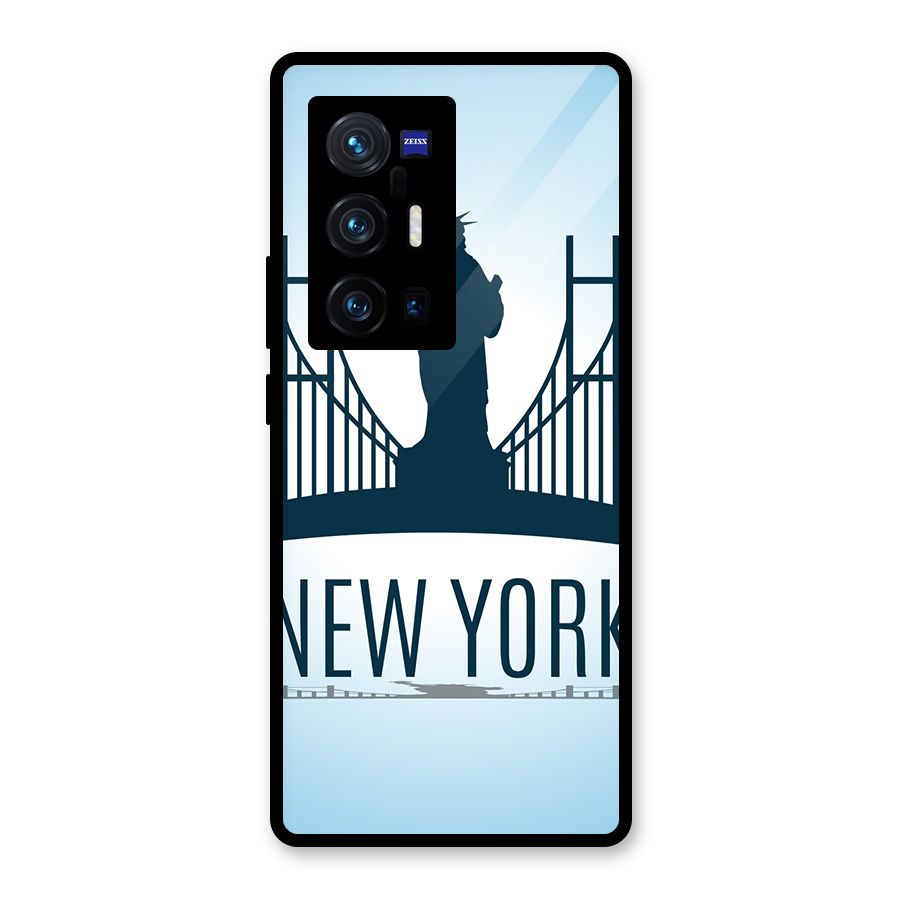 New York Skyline Glass Back Case for Vivo X70 Pro Plus