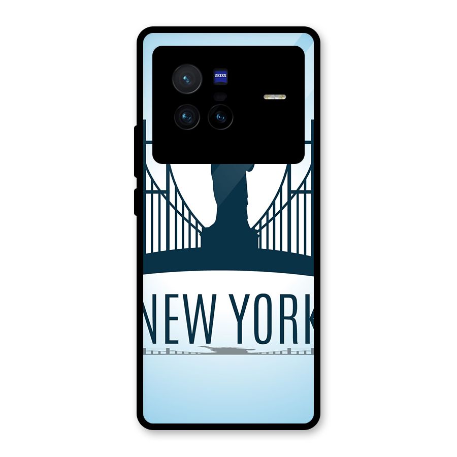 New York Skyline Glass Back Case for Vivo X80