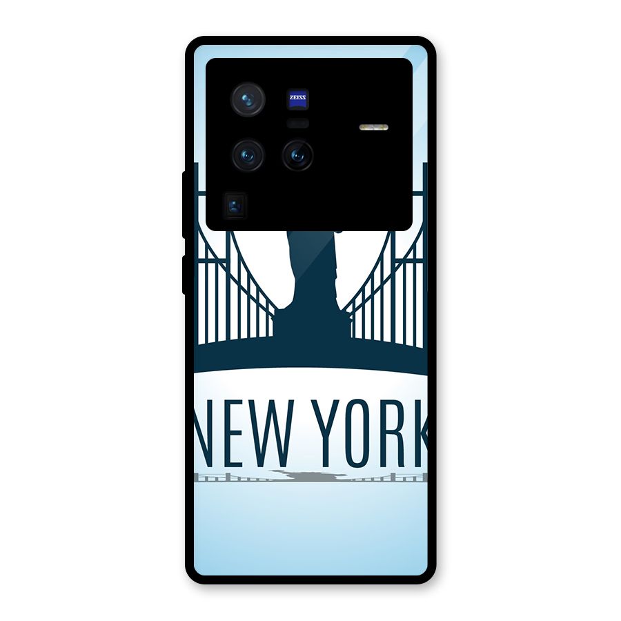 New York Skyline Glass Back Case for Vivo X80 Pro