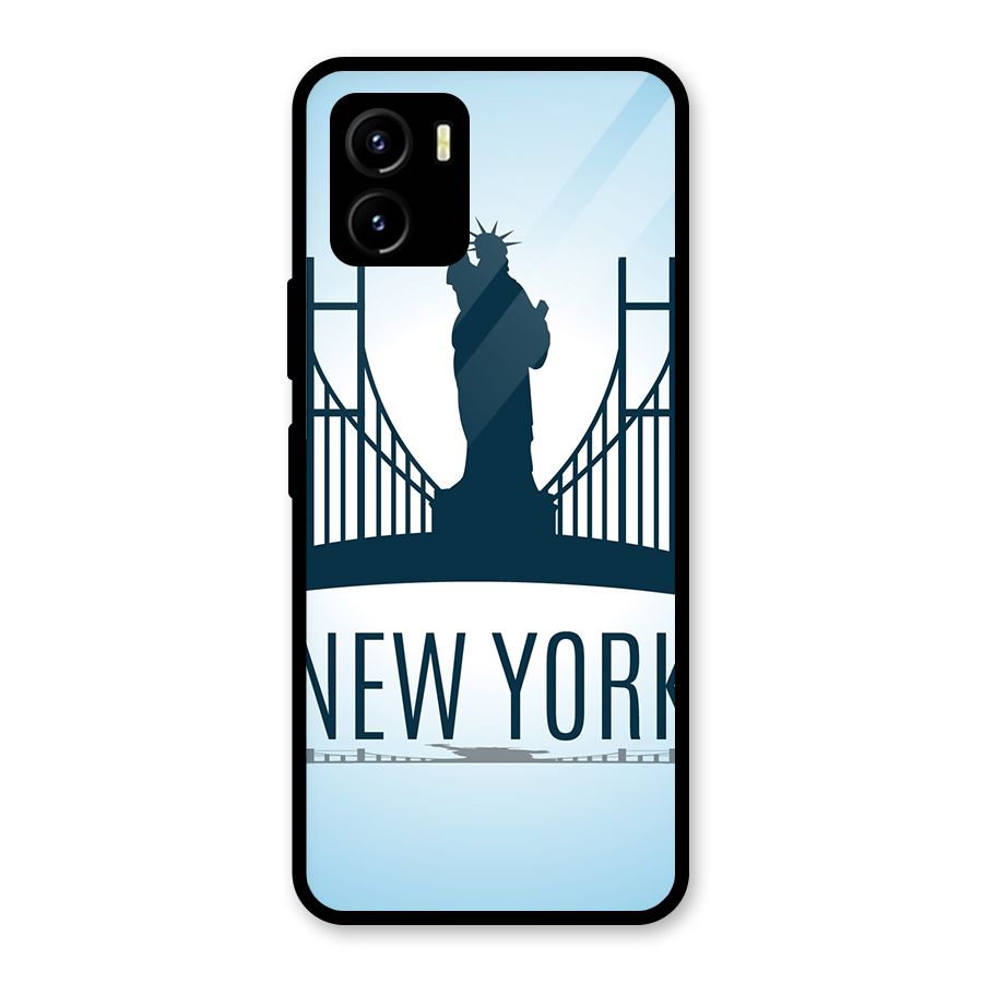 New York Skyline Glass Back Case for Vivo Y15s