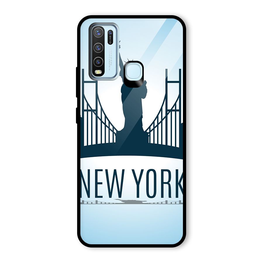 New York Skyline Glass Back Case for Vivo Y30