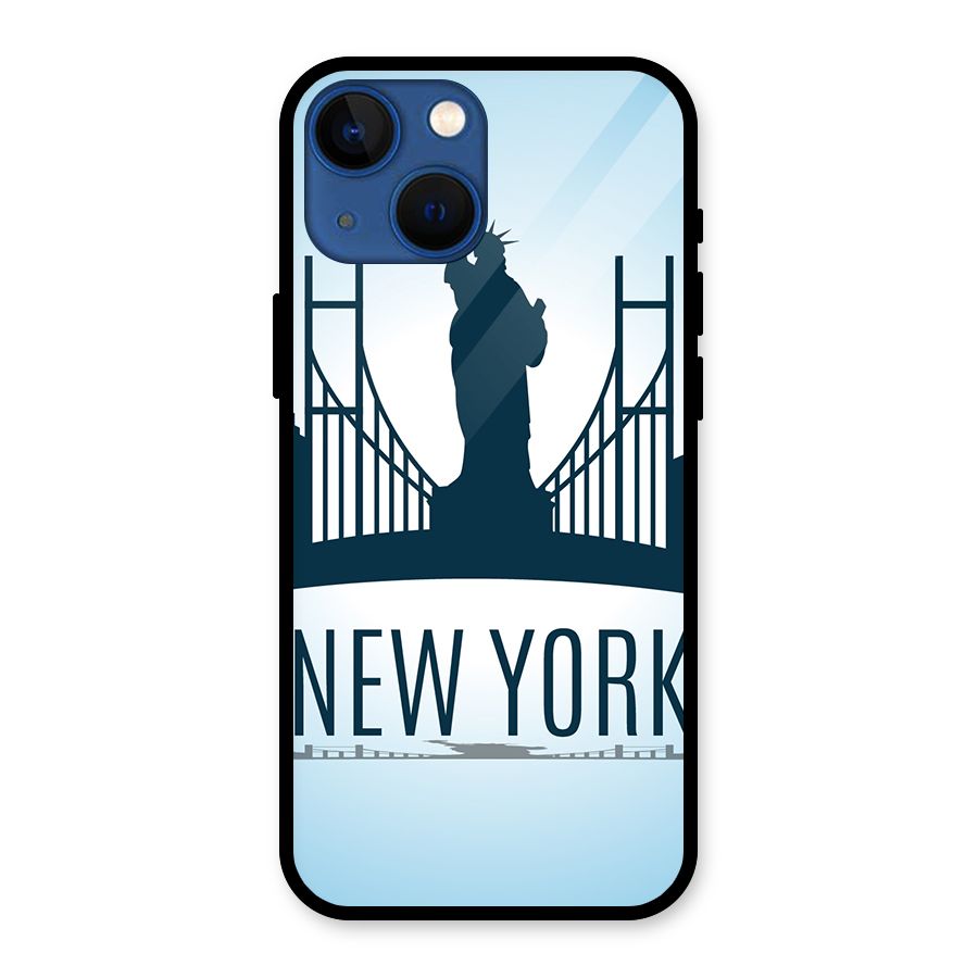 New York Skyline Glass Back Case for iPhone 13 Mini