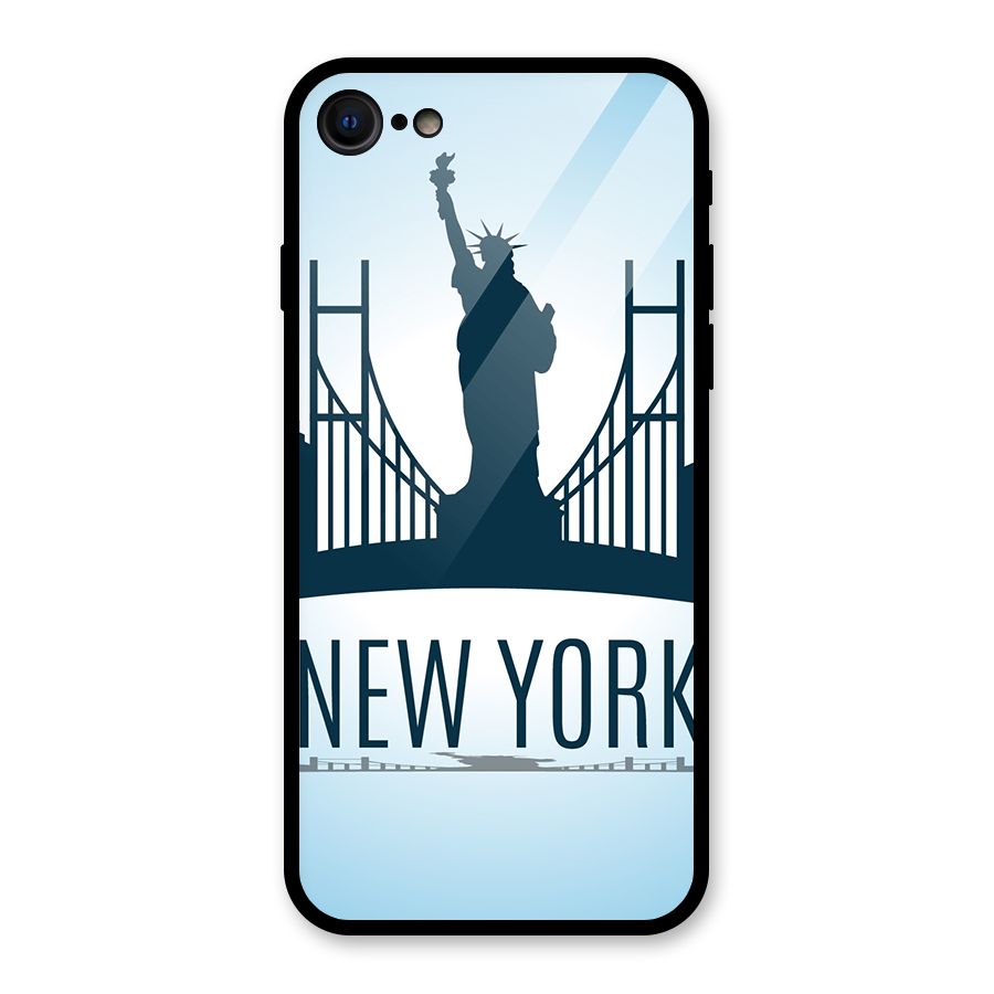 New York Skyline Glass Back Case for iPhone SE 2022