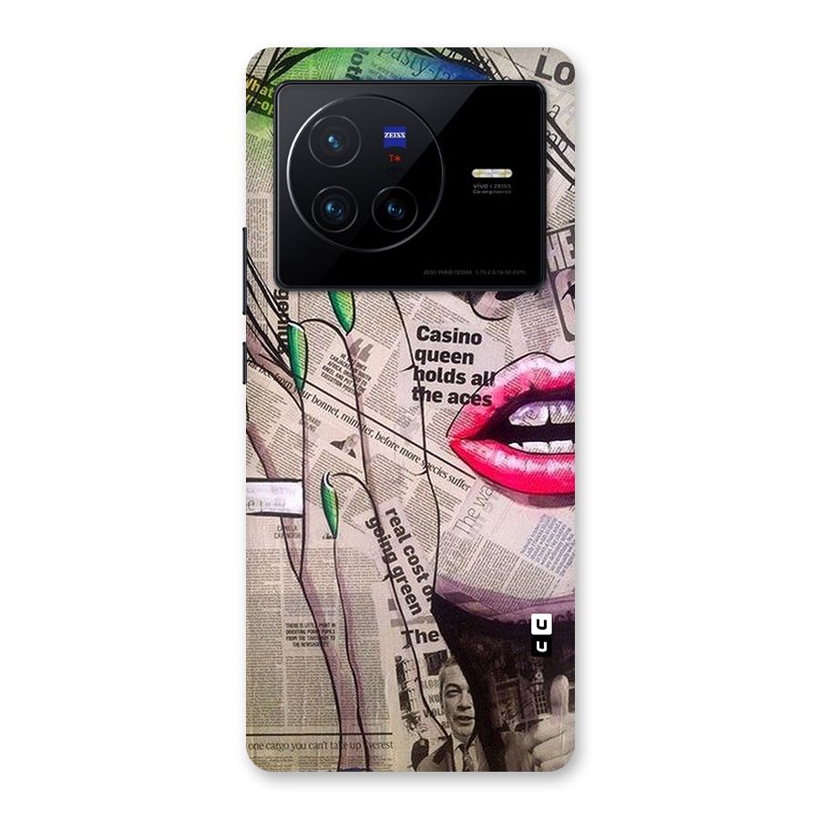 Newspaper Girl Art Back Case for Vivo X80