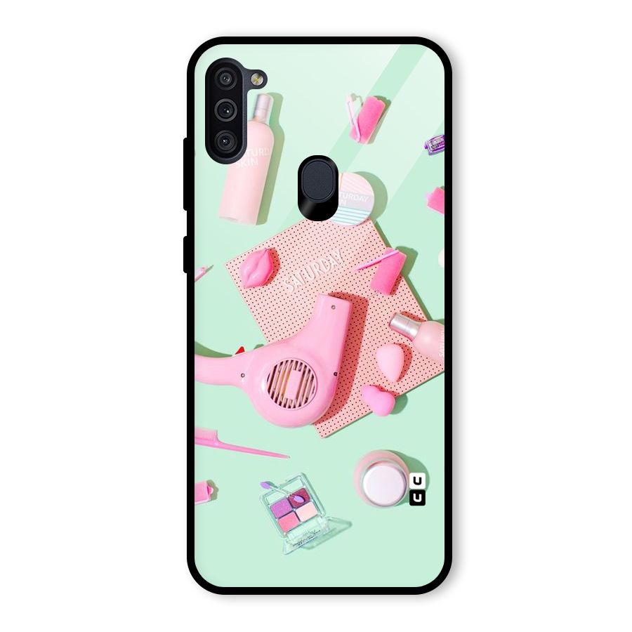 Night Out Slay Glass Back Case for Galaxy M11