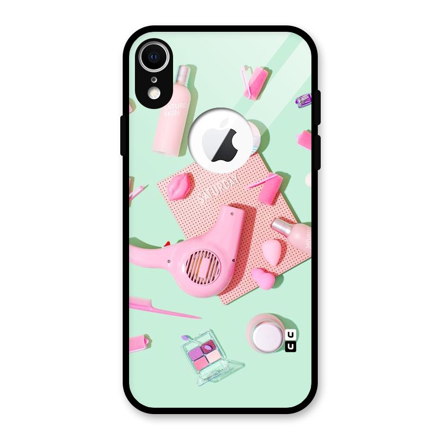 Night Out Slay Glass Back Case for iPhone XR Logo Cut