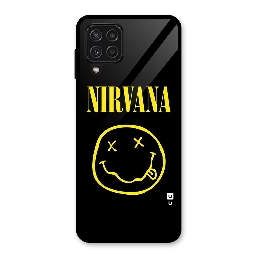 Nirvana Smiley Glass Back Case for Galaxy A22 4G