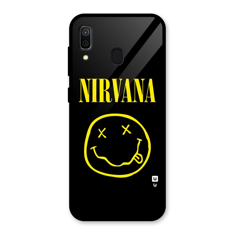 Nirvana Smiley Glass Back Case for Galaxy A30