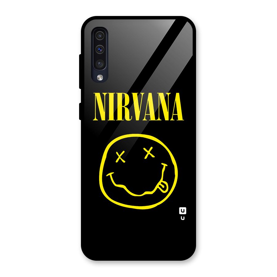 Nirvana Smiley Glass Back Case for Galaxy A50