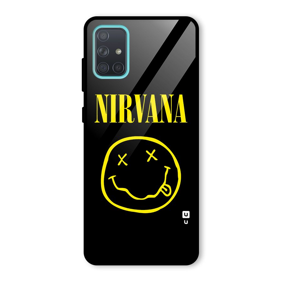 Nirvana Smiley Glass Back Case for Galaxy A71