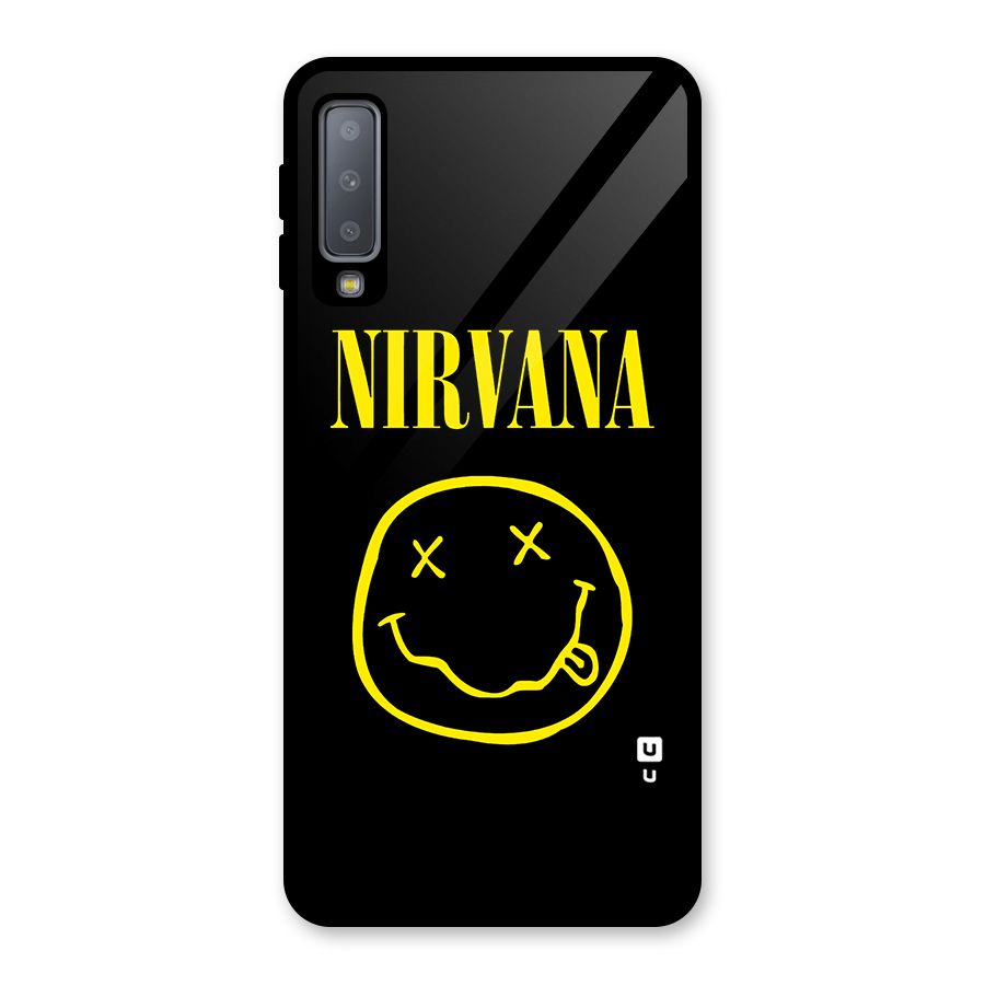 Nirvana Smiley Glass Back Case for Galaxy A7 (2018)