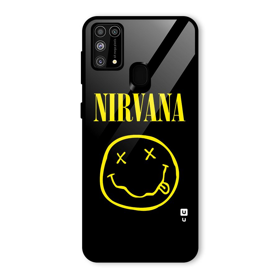 Nirvana Smiley Glass Back Case for Galaxy F41