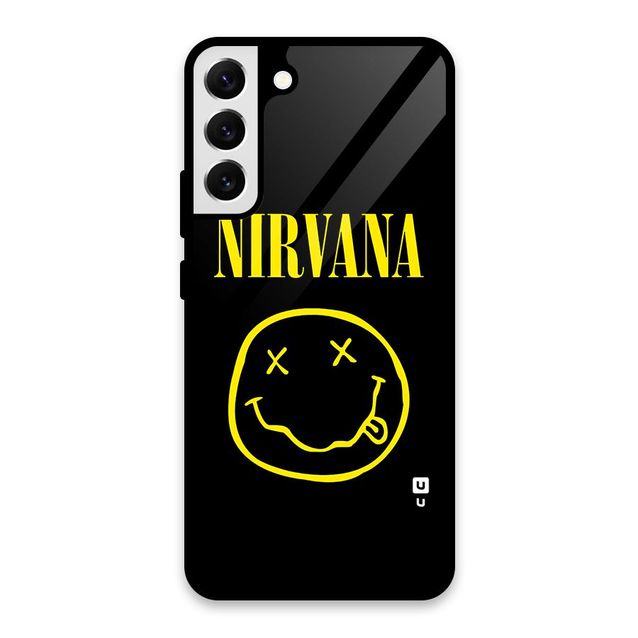 Nirvana Smiley Glass Back Case for Galaxy S22 Plus 5G