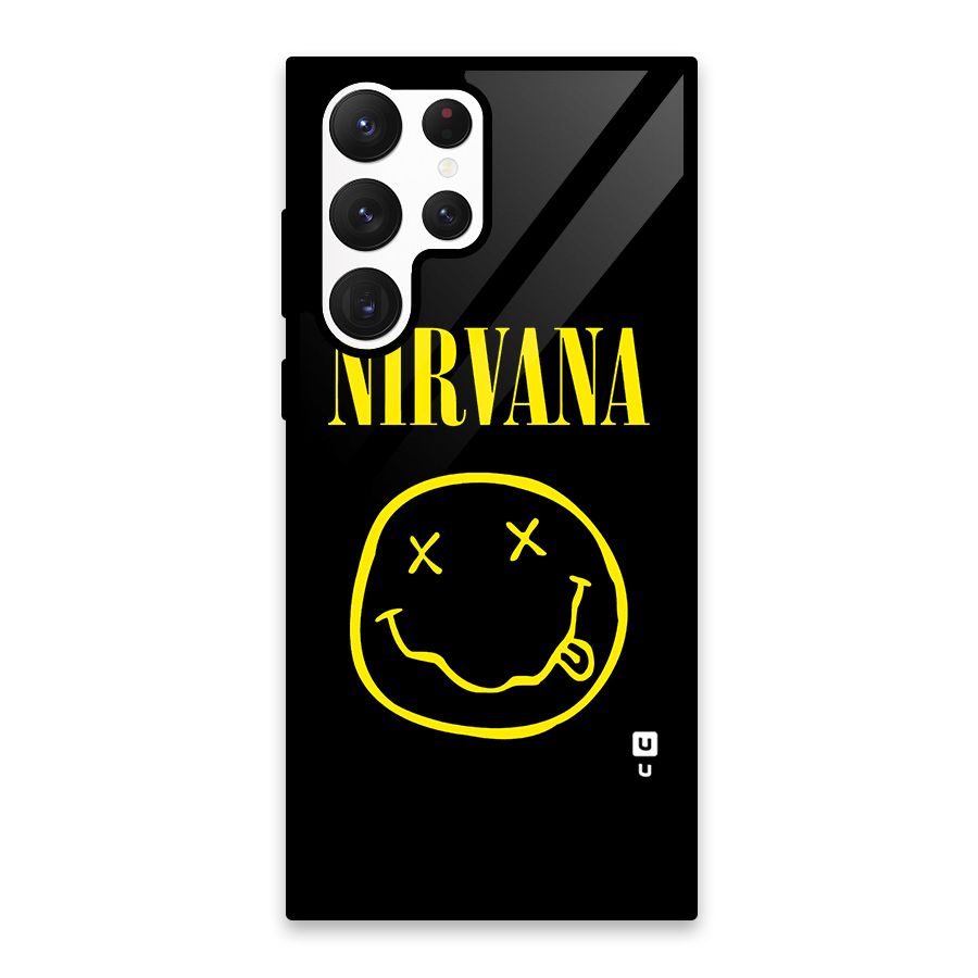 Nirvana Smiley Glass Back Case for Galaxy S22 Ultra 5G