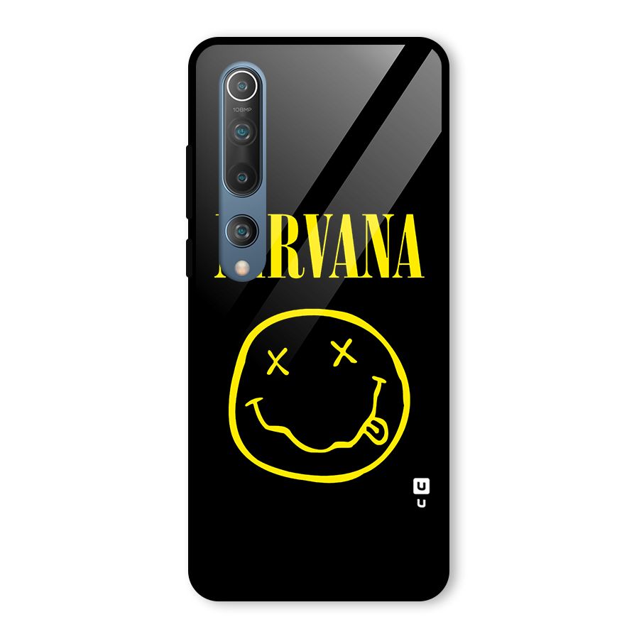 Nirvana Smiley Glass Back Case for Mi 10
