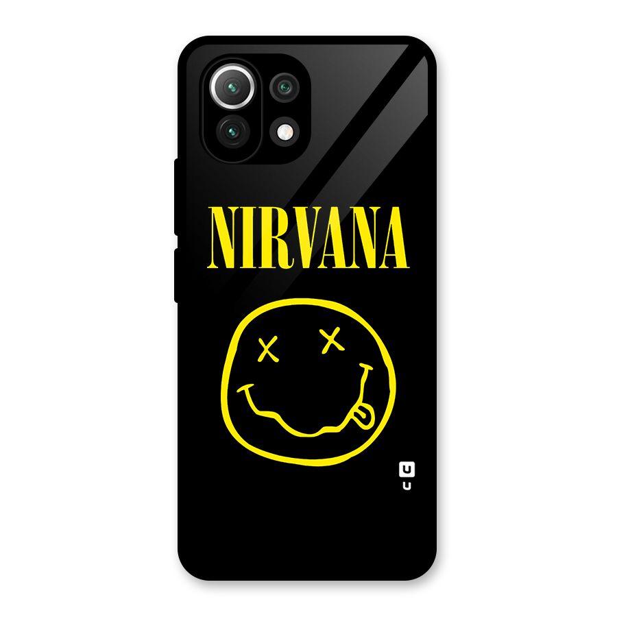 Nirvana Smiley Glass Back Case for Mi 11 Lite