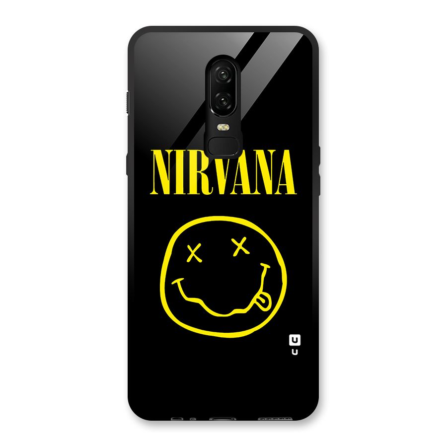 Nirvana Smiley Glass Back Case for OnePlus 6