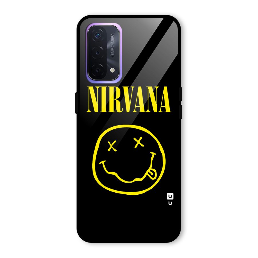Nirvana Smiley Glass Back Case for Oppo A74 5G